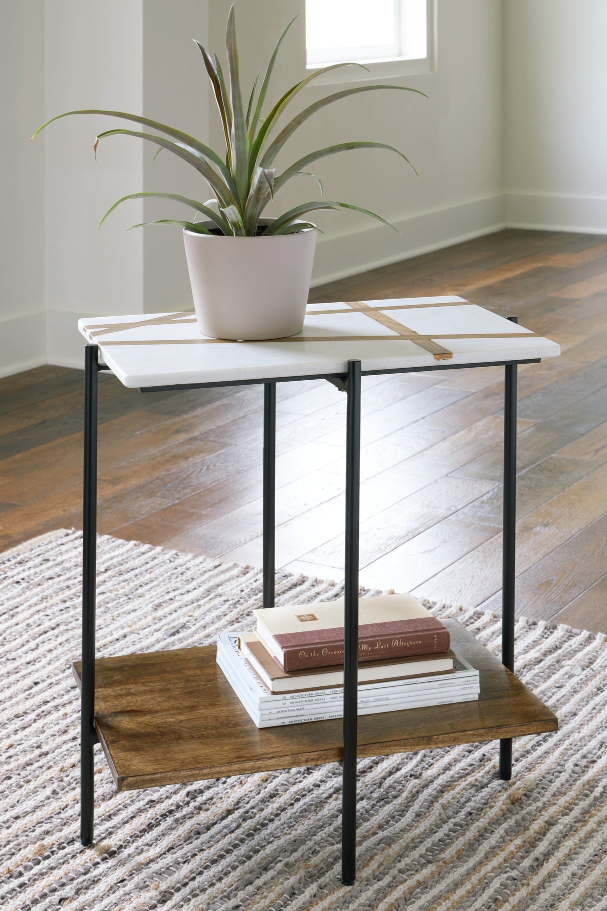 Furniture City Slidell - Ashley Furniture - Braxmore Accent Table - Accent Table / White/Light Brown - A4000525