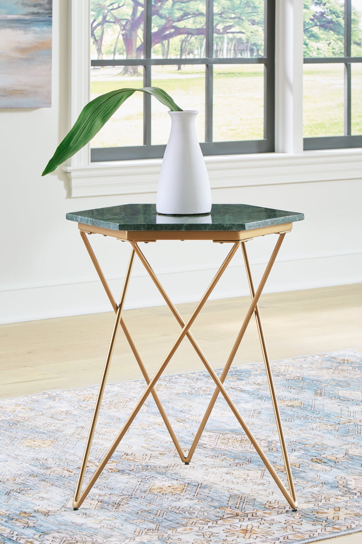 Furniture City Slidell - Ashley Furniture - Engelton Accent Table - Accent Table / Green/Gold - A4000526