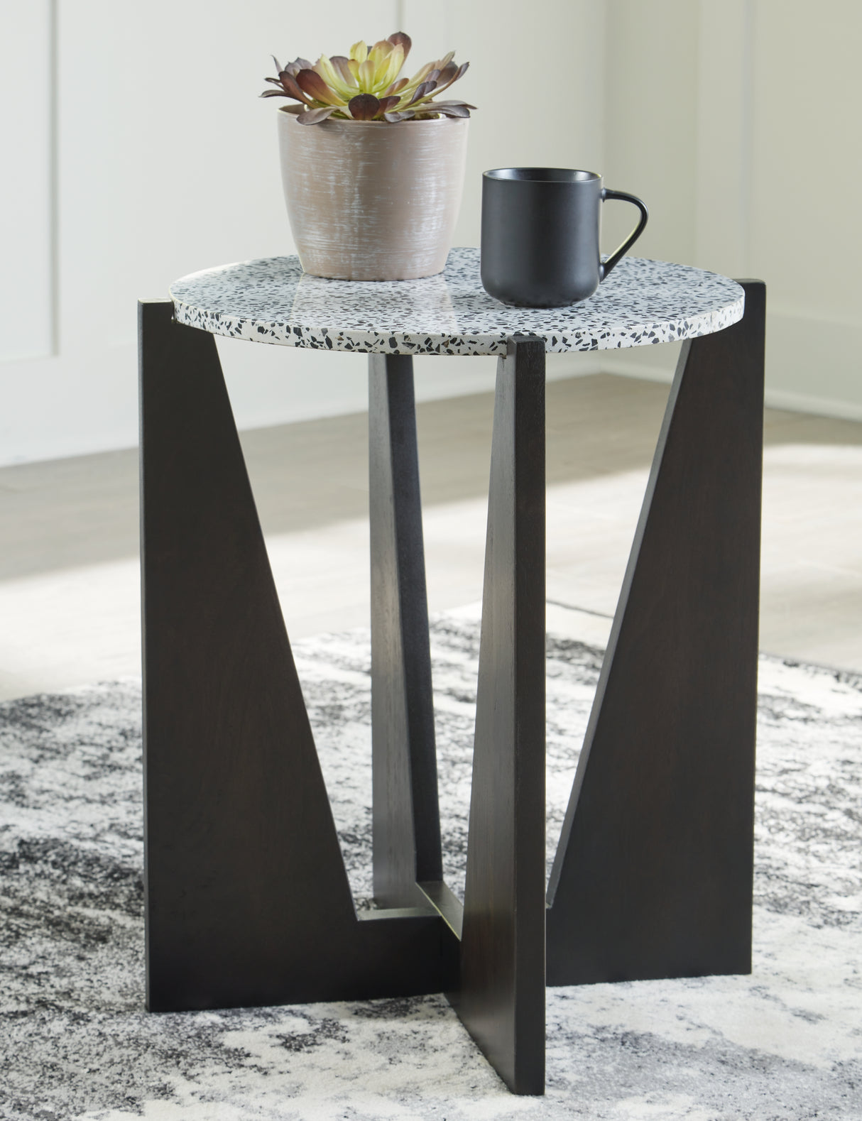 Furniture City Slidell - Ashley Furniture - Tellrich Accent Table - Accent Table / Black/White - A4000616
