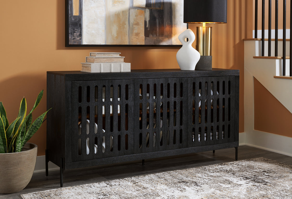 Furniture City Slidell - Ashley Furniture - Vallisburg Accent Cabinet - Accent Cabinet / Black/Natural - A4000644
