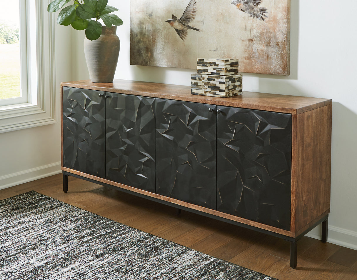 Furniture City Slidell - Ashley Furniture - Dorannby Accent Cabinet - Accent Cabinet / Black/Brown - A4000649