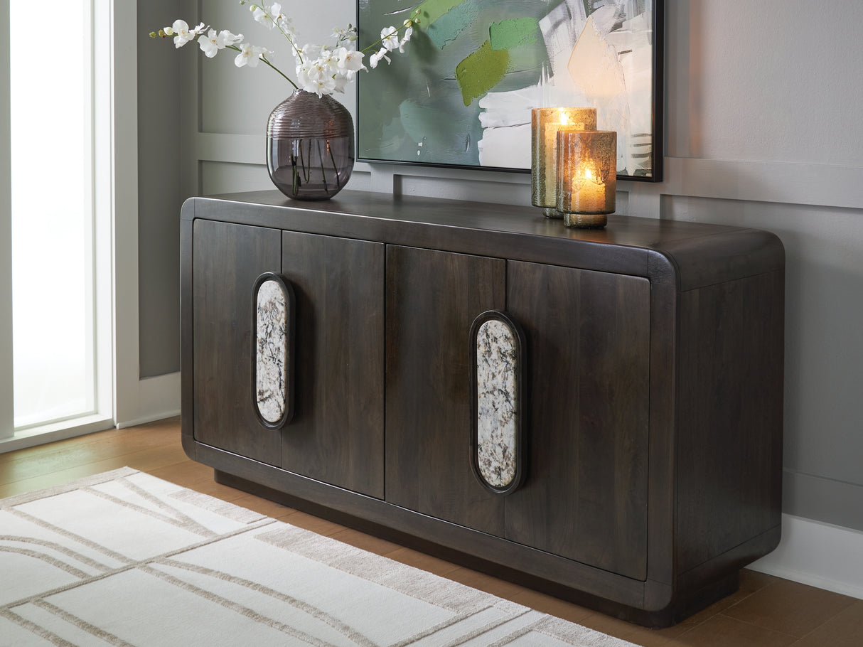 Furniture City Slidell - Ashley Furniture - Elliston Accent Cabinet - Accent Cabinet / Espresso Brown - A4000683