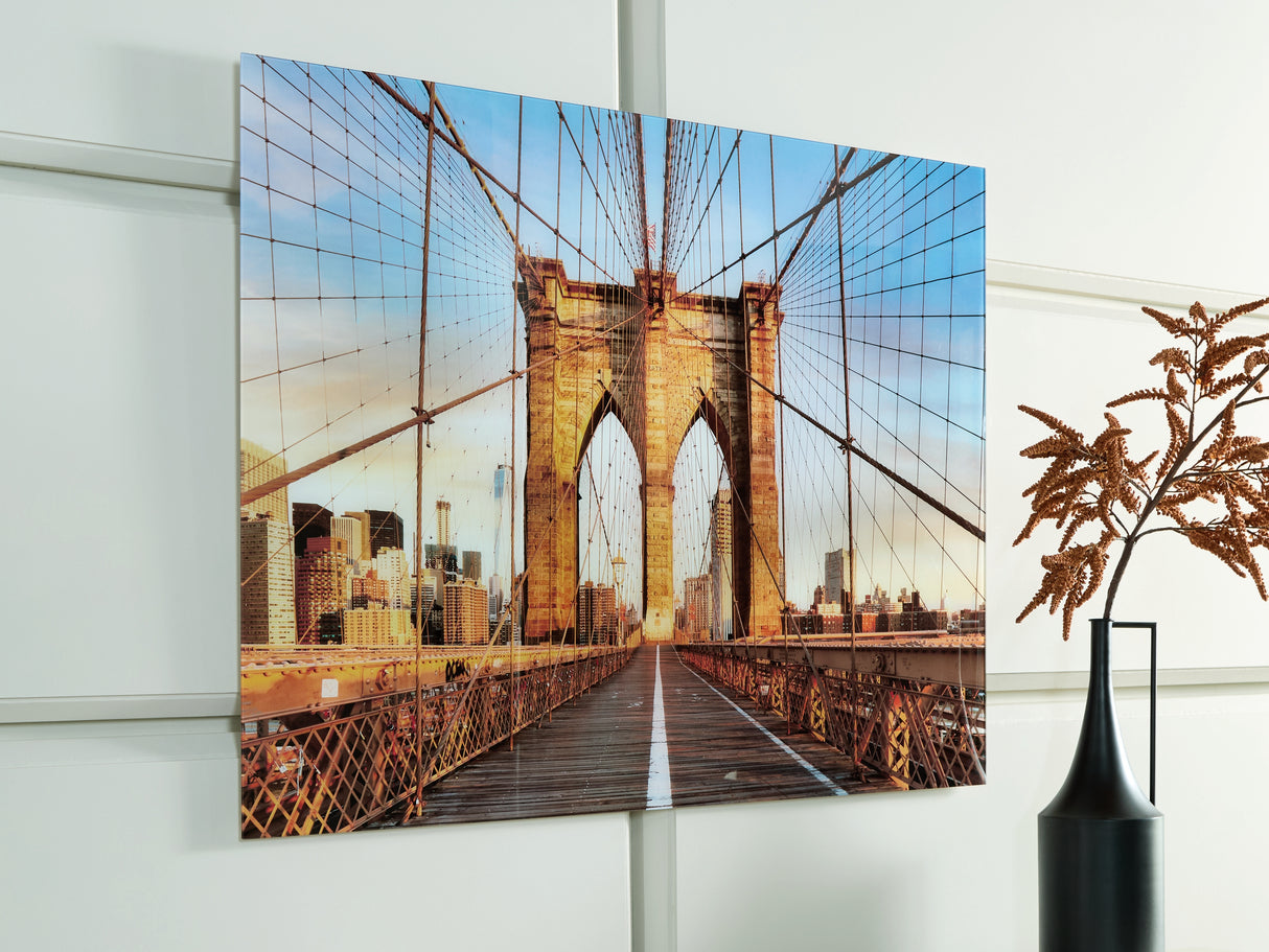 Furniture City Slidell - Ashley Furniture - Shayward Wall Decor - Wall Art / Blue/Amber - A8000435