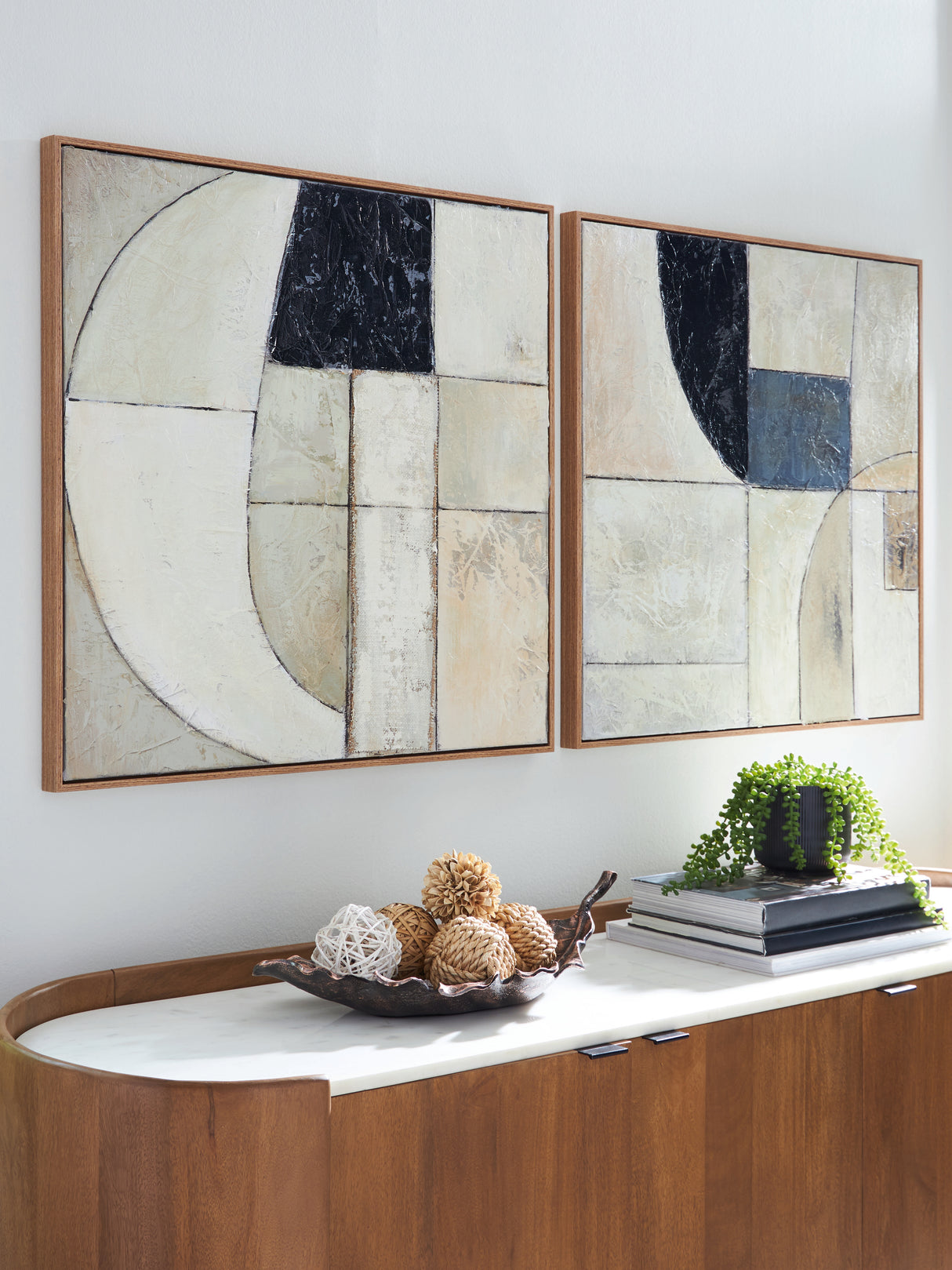 Furniture City Slidell - Ashley Furniture - Bexlen Wall Decor - Wall Art Set (Set of 2) / Tan/Taupe/Black - A8000498