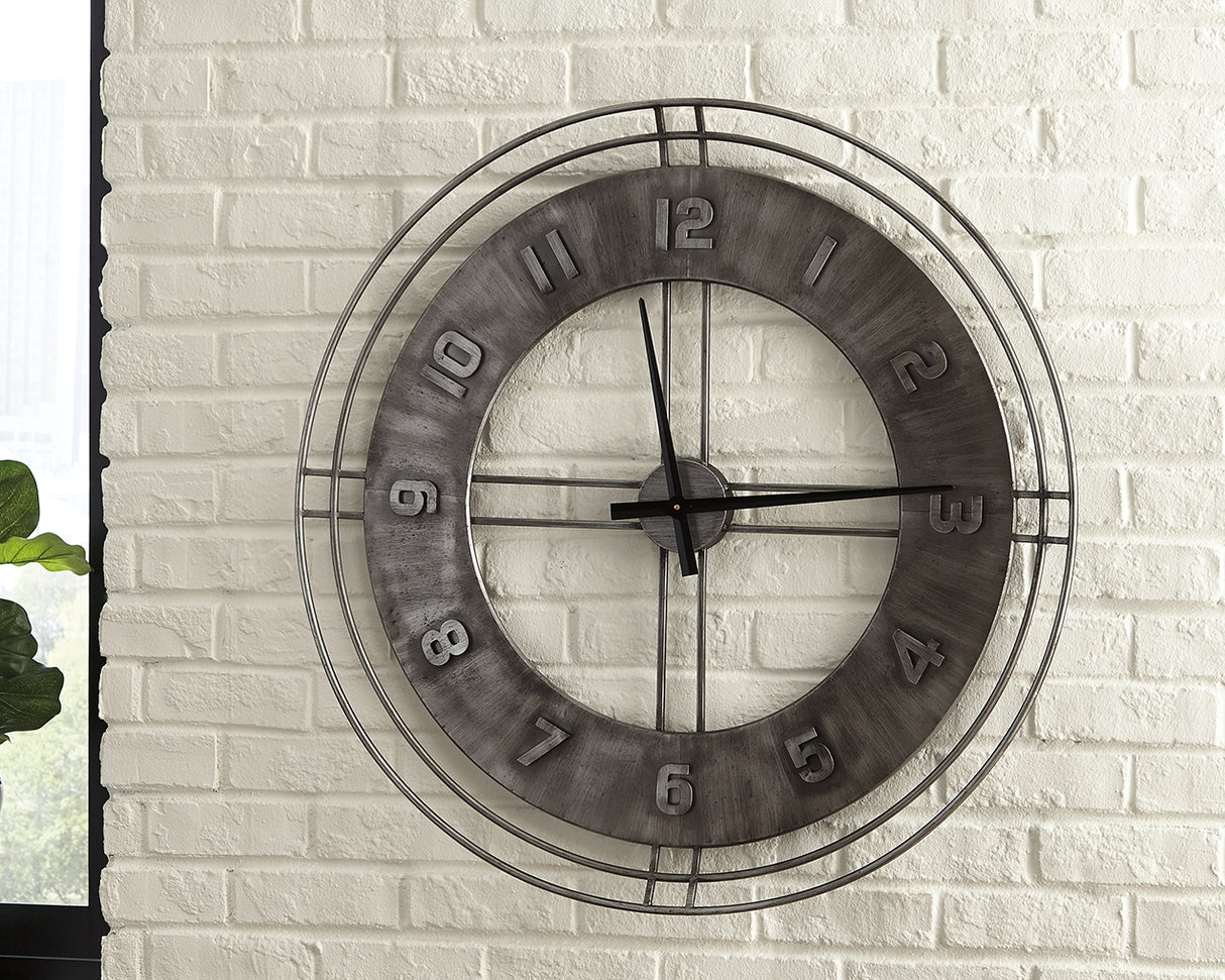 Furniture City Slidell - Ashley Furniture - Ana Sofia Wall Decor - Wall Clock / Antique Gray - A8010068