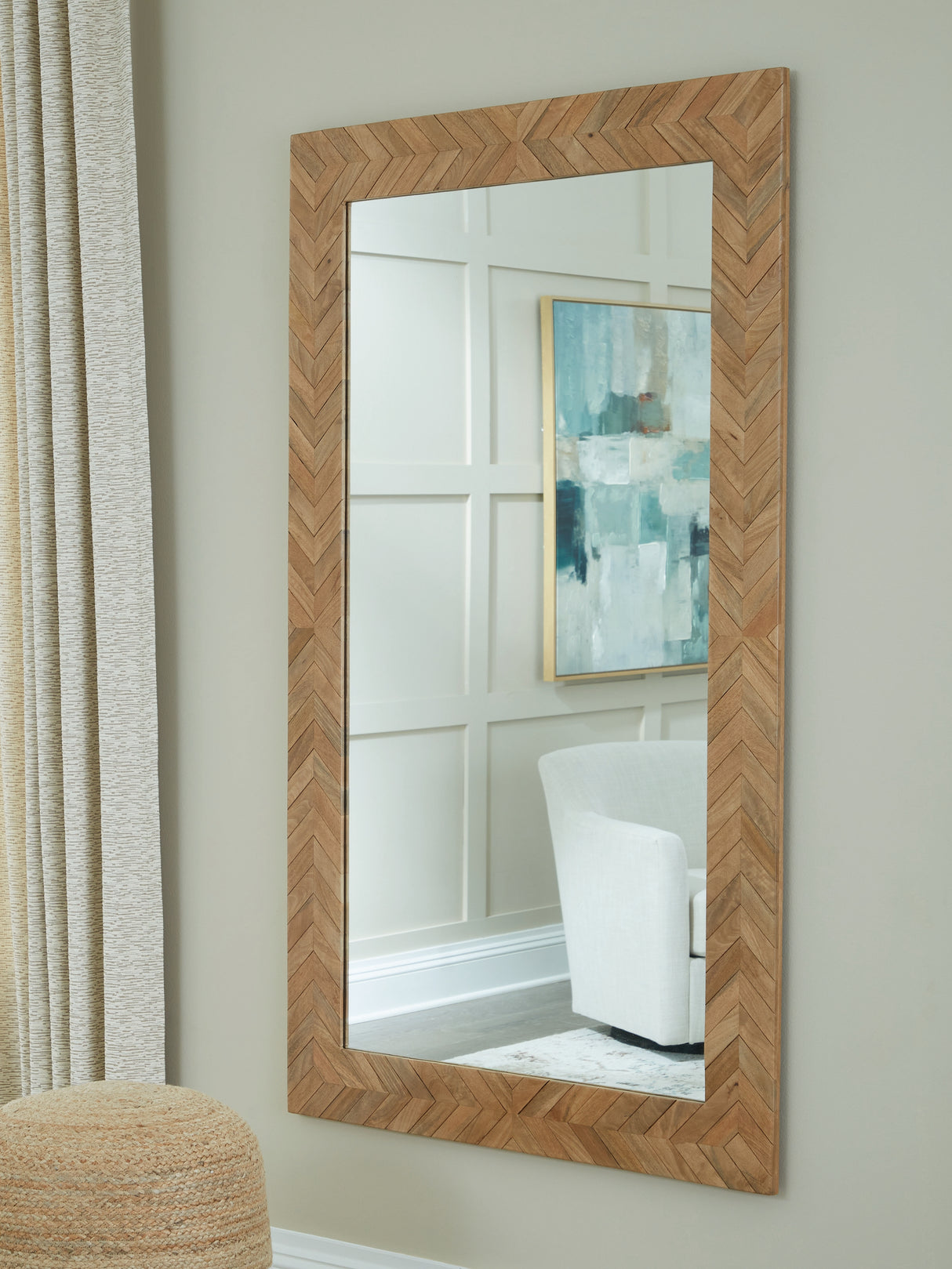 Furniture City Slidell - Ashley Furniture - Waylane Mirror - Floor Mirror / Brown - A8010347