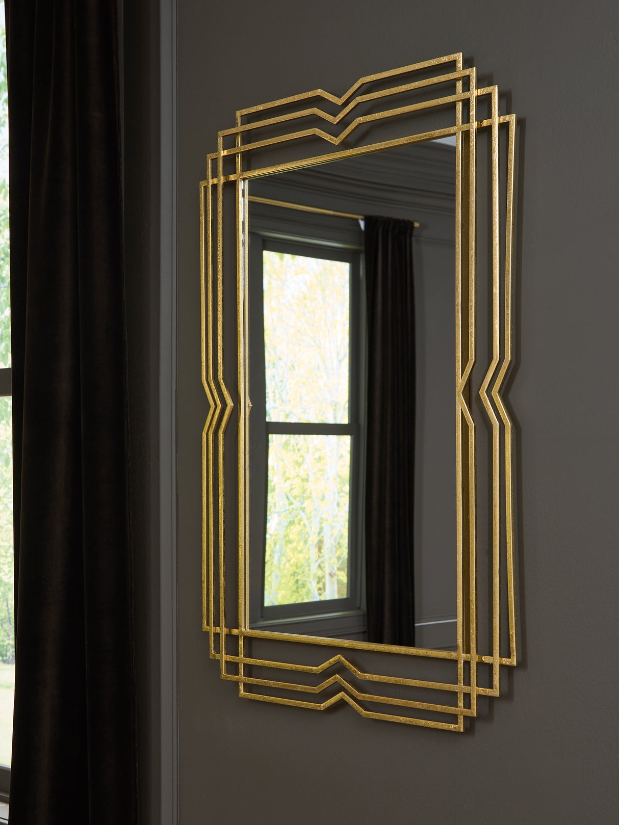 Furniture City Slidell - Ashley Furniture - Claybrook Mirror - Accent Mirror / Gold Finish - A8010349