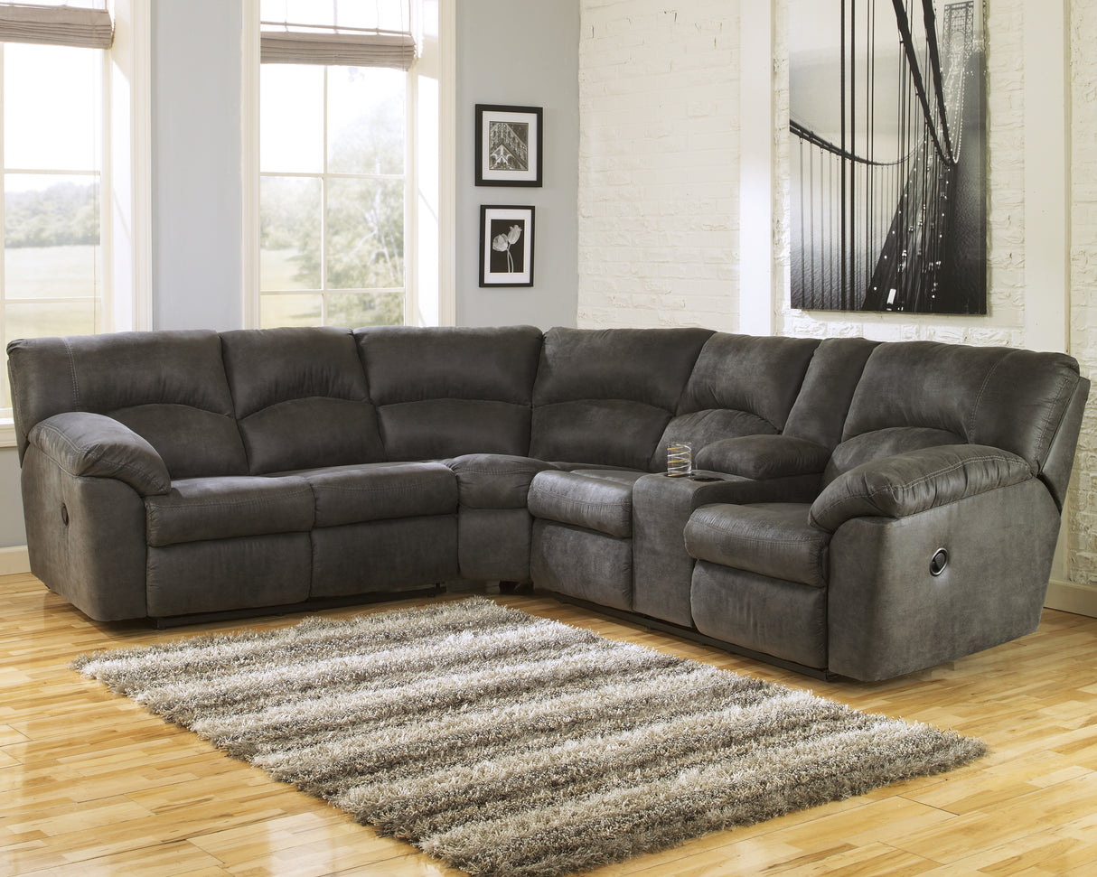 Furniture City Slidell - Ashley Furniture - Tambo Sectional - 2-Piece Reclining Sectional / Canyon - 27802S1