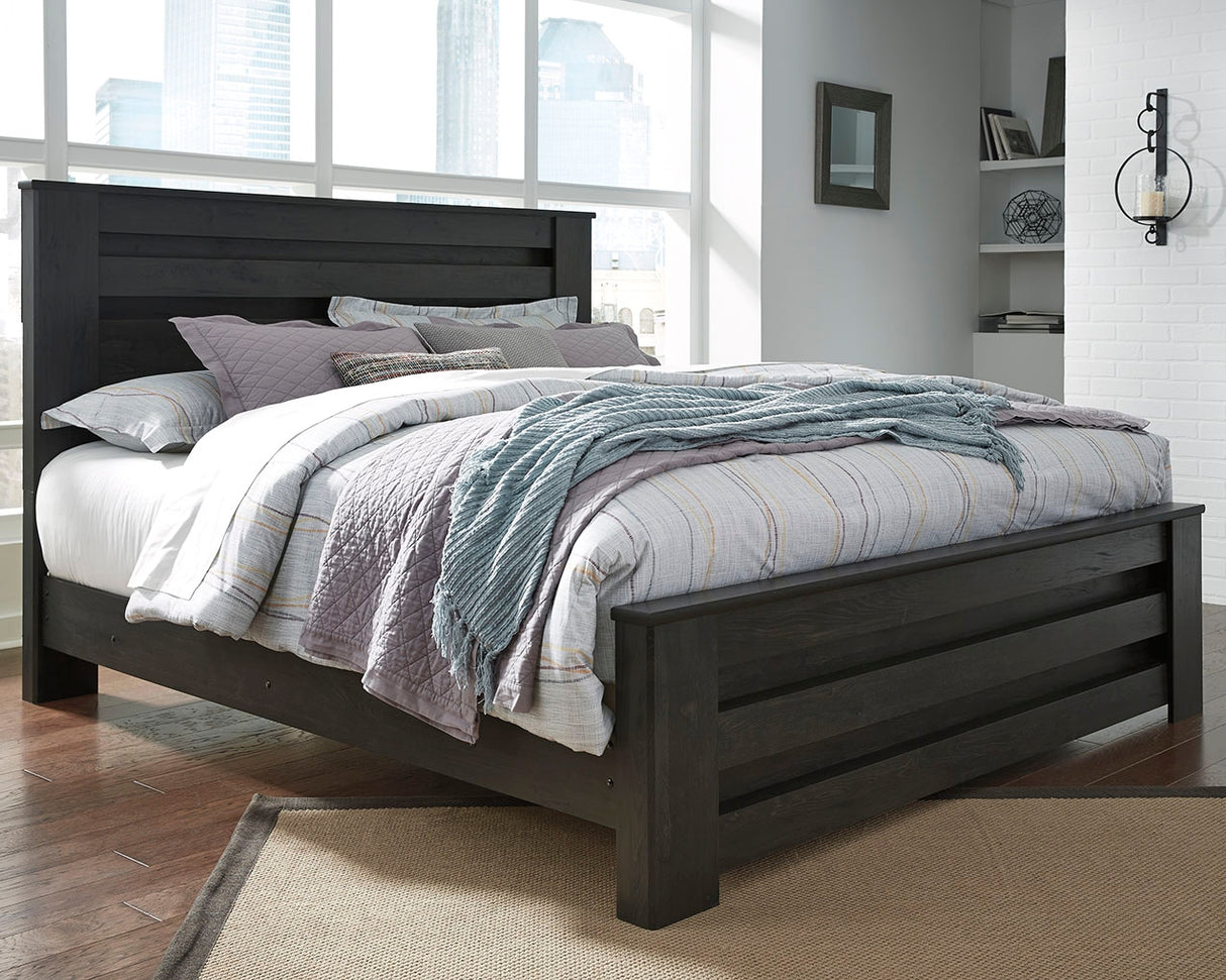 Furniture City Slidell - Ashley Furniture - Brinxton Bedroom - King Panel Bed / Charcoal - B249B4
