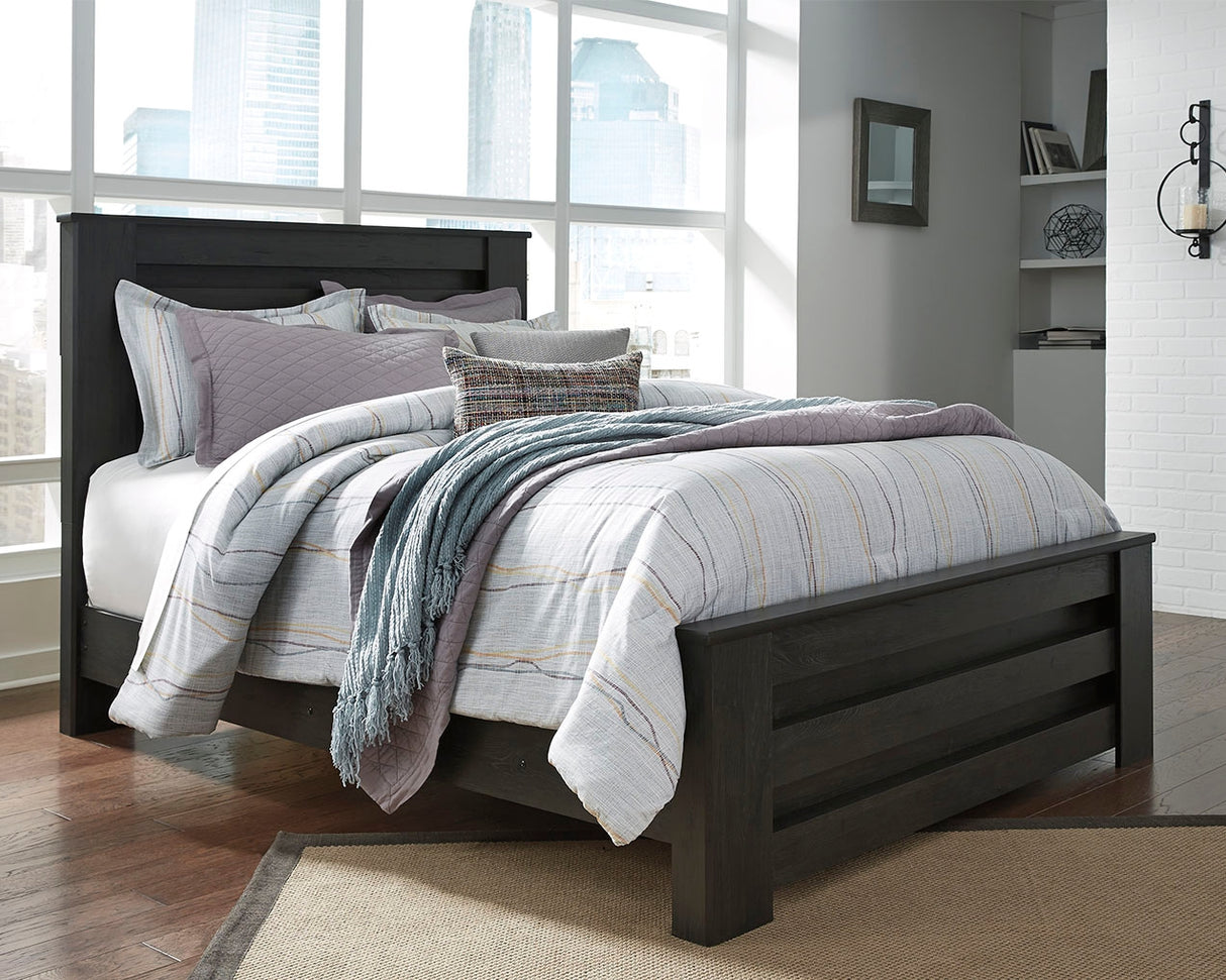 Furniture City Slidell - Ashley Furniture - Brinxton Bedroom - Queen Panel Bed / Charcoal - B249B2