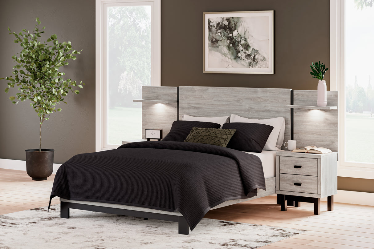 Furniture City Slidell - Ashley Furniture - Vessalli Bedroom - Queen Panel Bed with Extensions / Gray - B1036B5