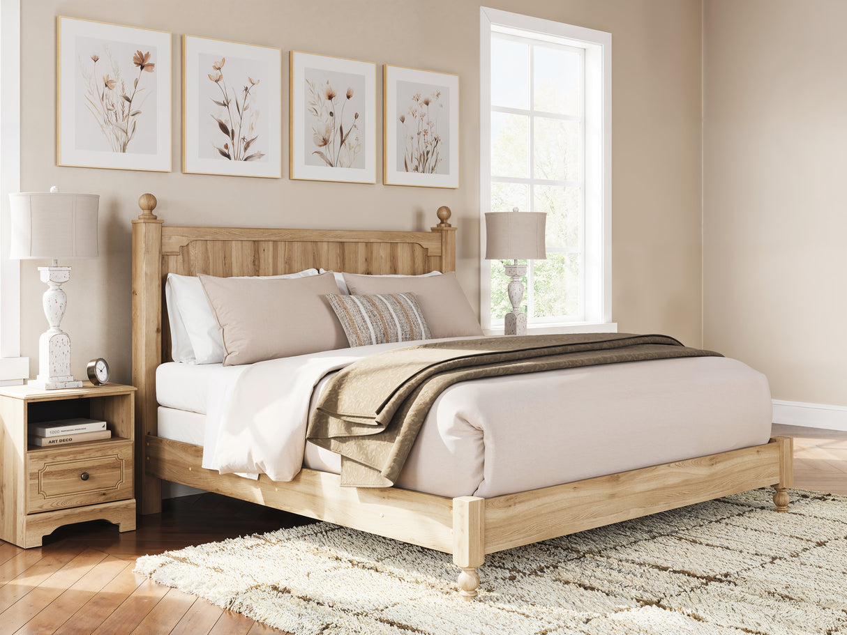Furniture City Slidell - Ashley Furniture - Aleaport Bedroom - King Panel Bed / Warm Brown - PCB1075B8