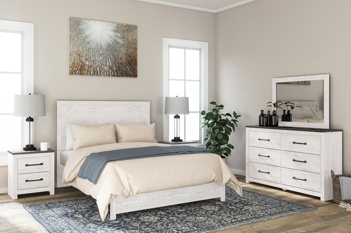 Furniture City Slidell - Ashley Furniture - Gerridan Bedroom - Two Drawer Night Stand / White/Gray - B1190-92