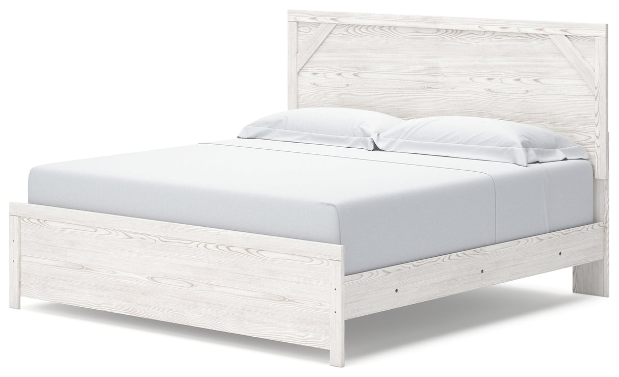 Furniture City Slidell - Ashley Furniture - Gerridan Bedroom - King Panel Bed / White/Gray - B1190B3