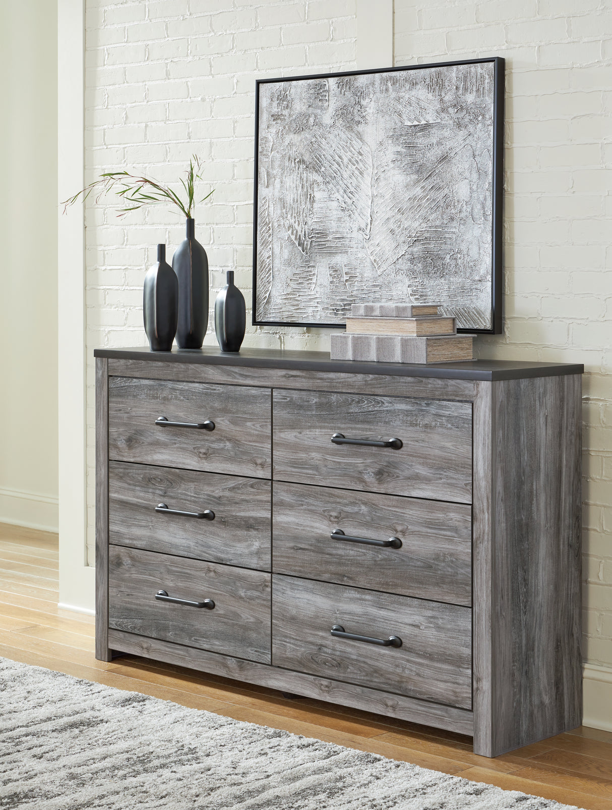 Furniture City Slidell - Ashley Furniture - Bronyan Bedroom - Six Drawer Dresser / Dark Gray - B1290-31
