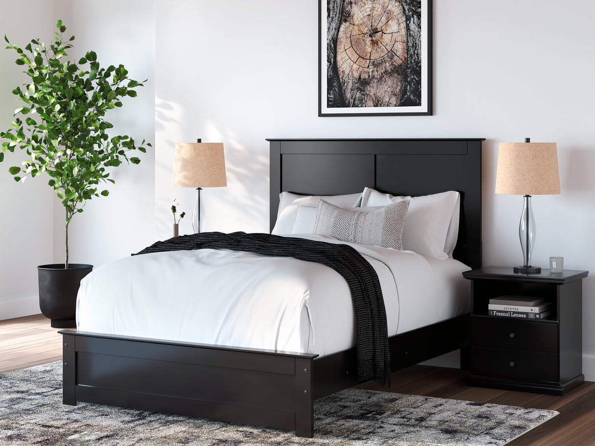 Furniture City Slidell - Ashley Furniture - Maribel Bedroom - Full Panel Bed / Black - B138B52