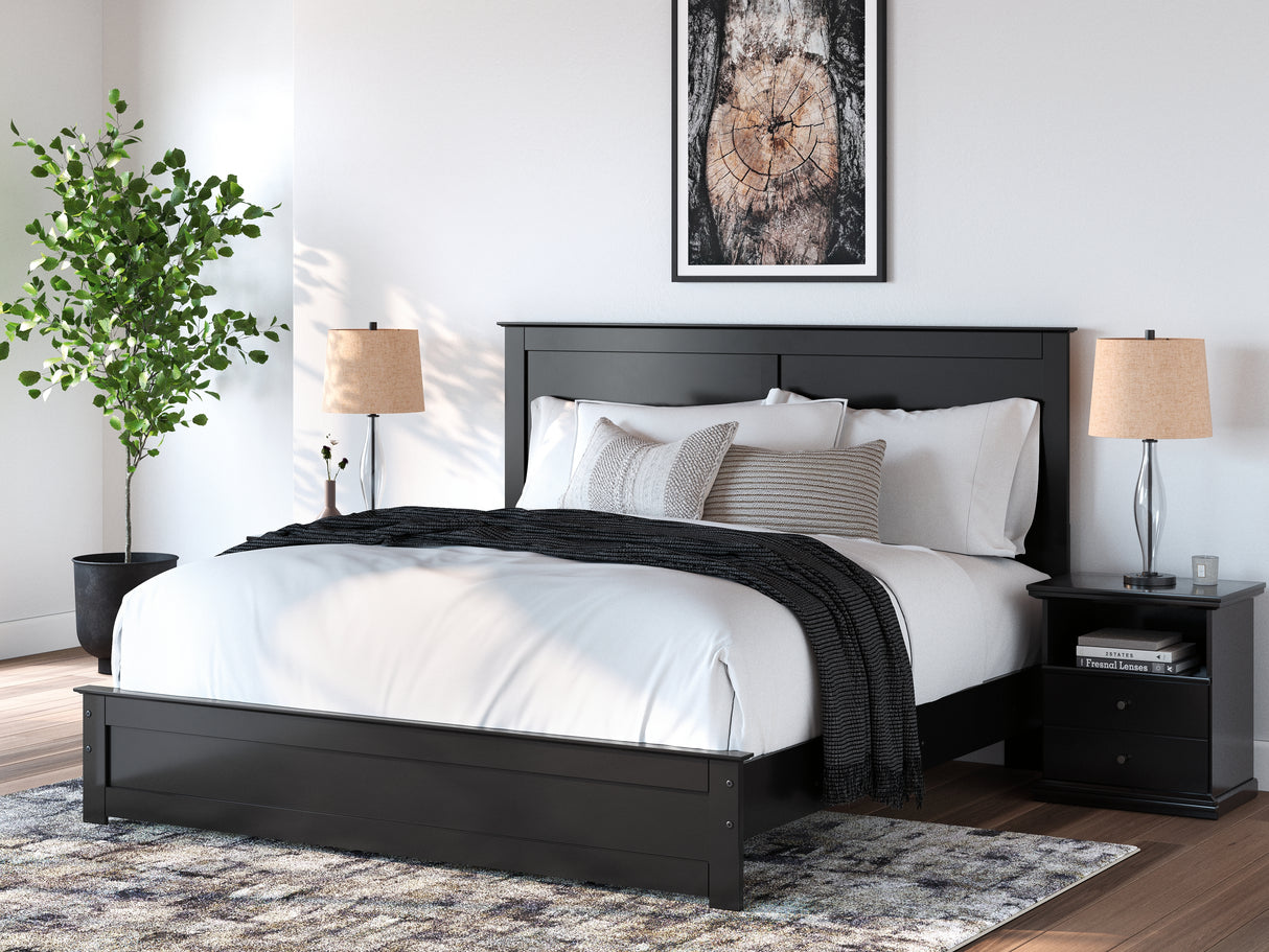 Furniture City Slidell - Ashley Furniture - Maribel Bedroom - King Panel Bed / Black - B138B57