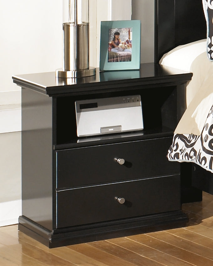 Furniture City Slidell - Ashley Furniture - Maribel Bedroom - One Drawer Night Stand / Black - B138-91