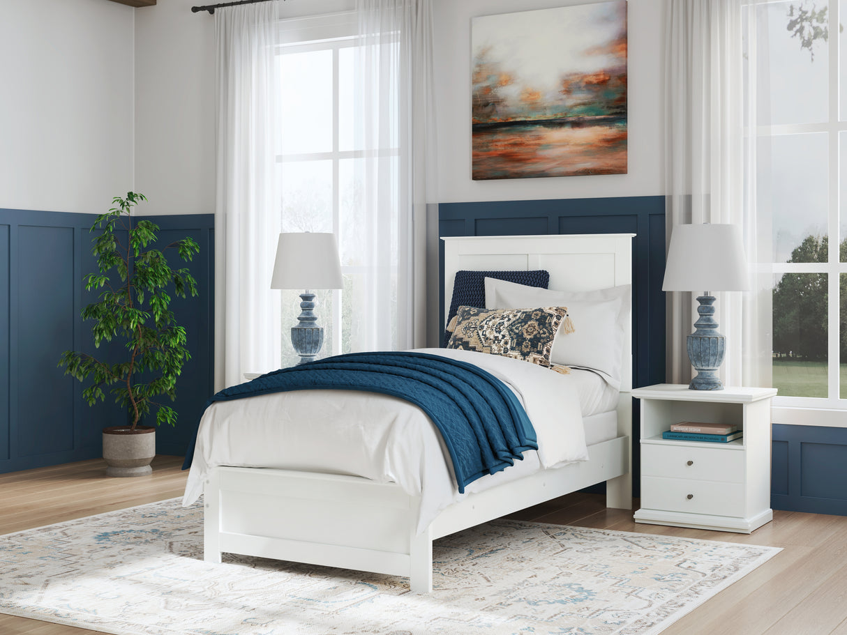 Furniture City Slidell - Ashley Furniture - Bostwick Shoals Bedroom - Twin Panel Bed / White - B139B41