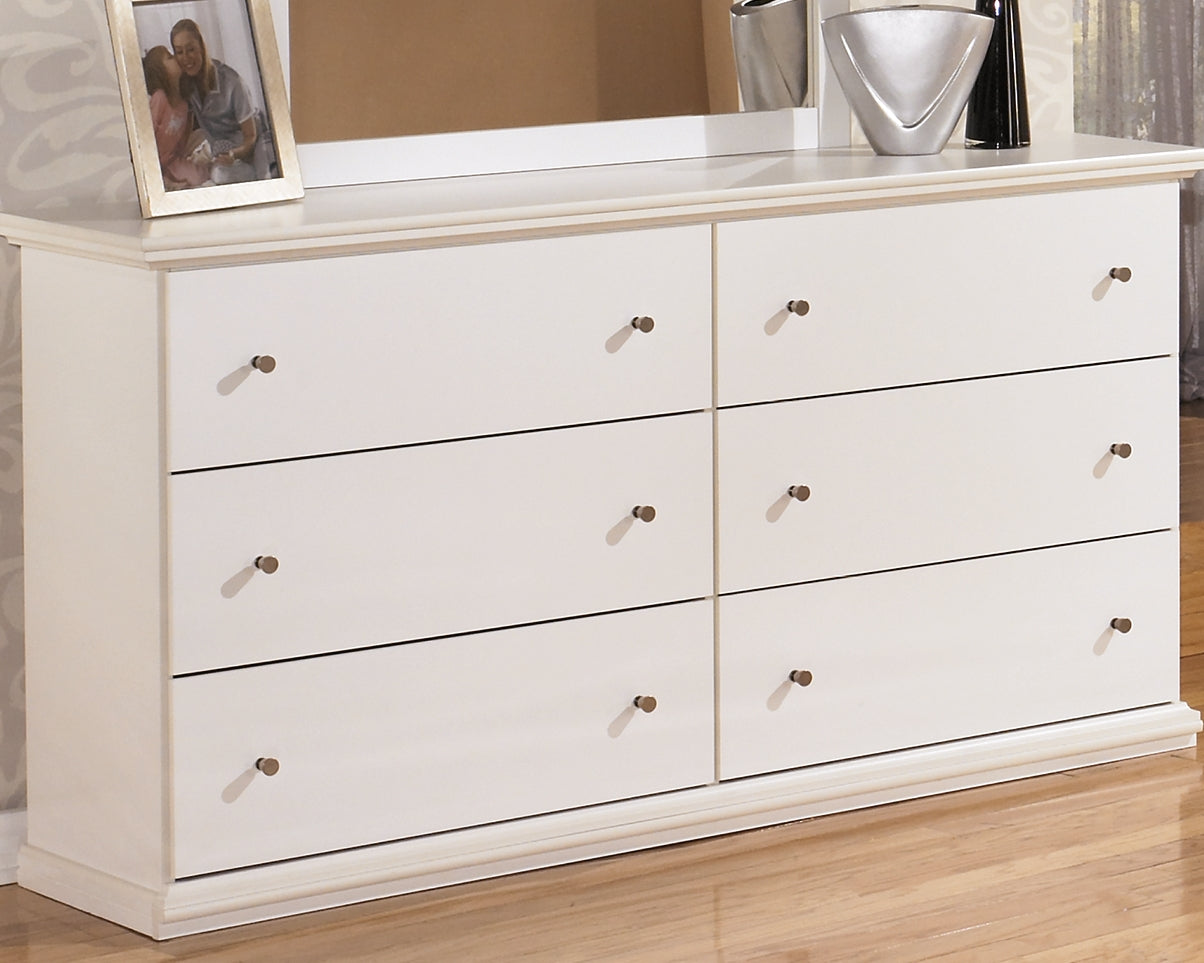 Furniture City Slidell - Ashley Furniture - Bostwick Shoals Bedroom - Six Drawer Dresser / White - B139-31