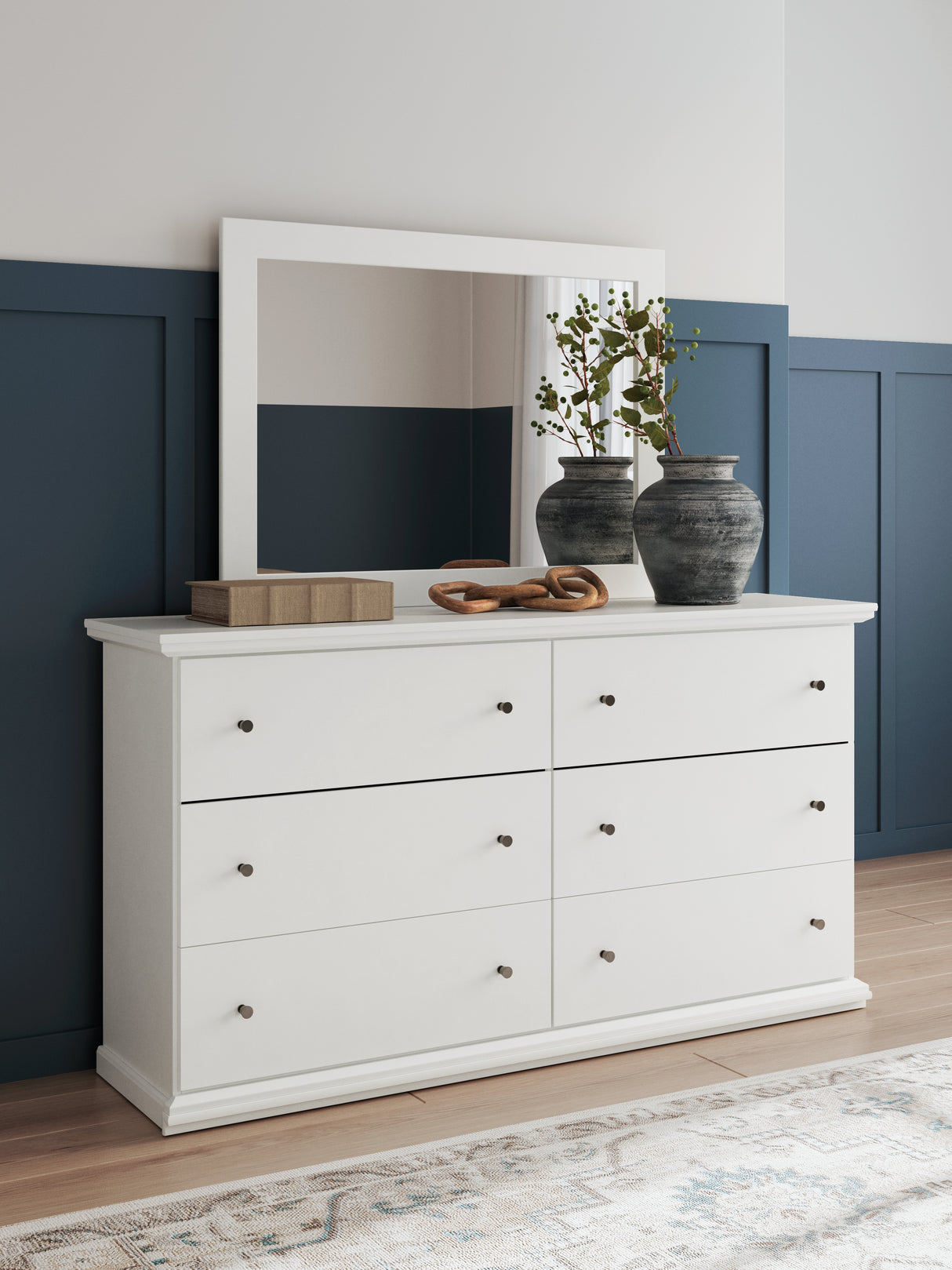 Furniture City Slidell - Ashley Furniture - Bostwick Shoals Bedroom - Dresser and Mirror / White - B139B40