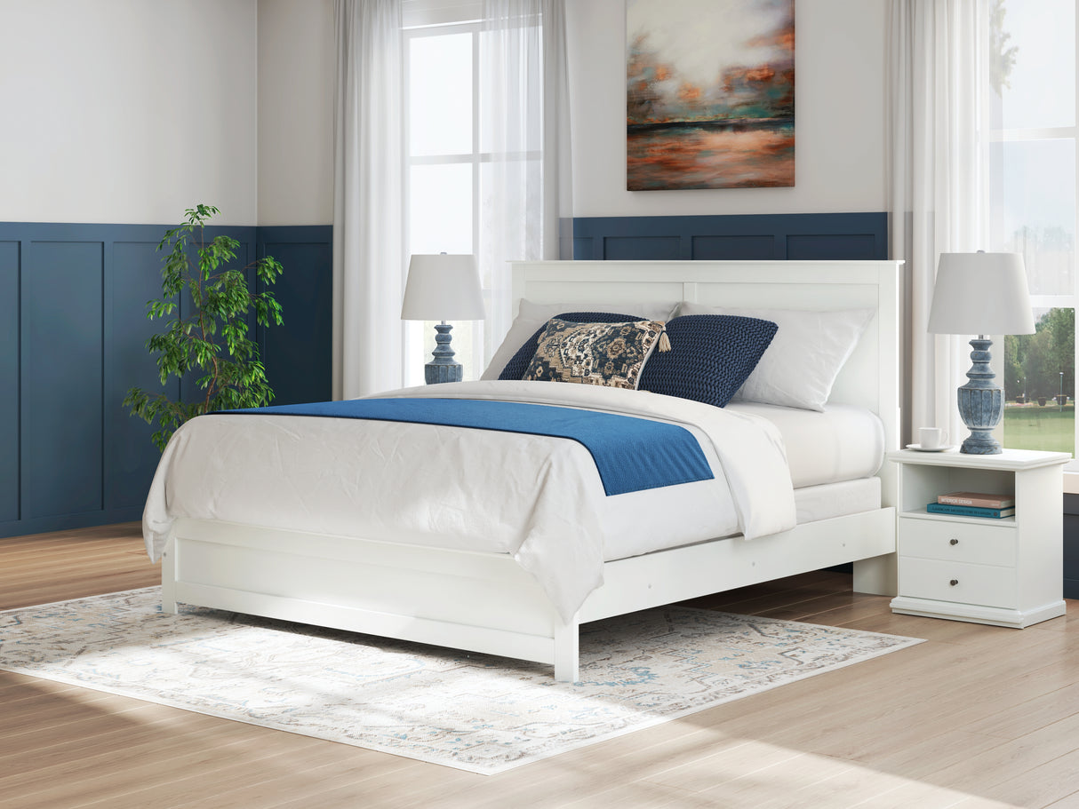 Furniture City Slidell - Ashley Furniture - Bostwick Shoals Bedroom - King Panel Bed / White - B139B47