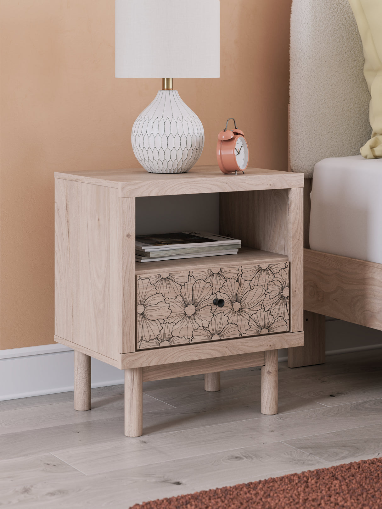 Furniture City Slidell - Ashley Furniture - Arloster Bedroom - One Drawer Night Stand / Tan - PCB1566-91