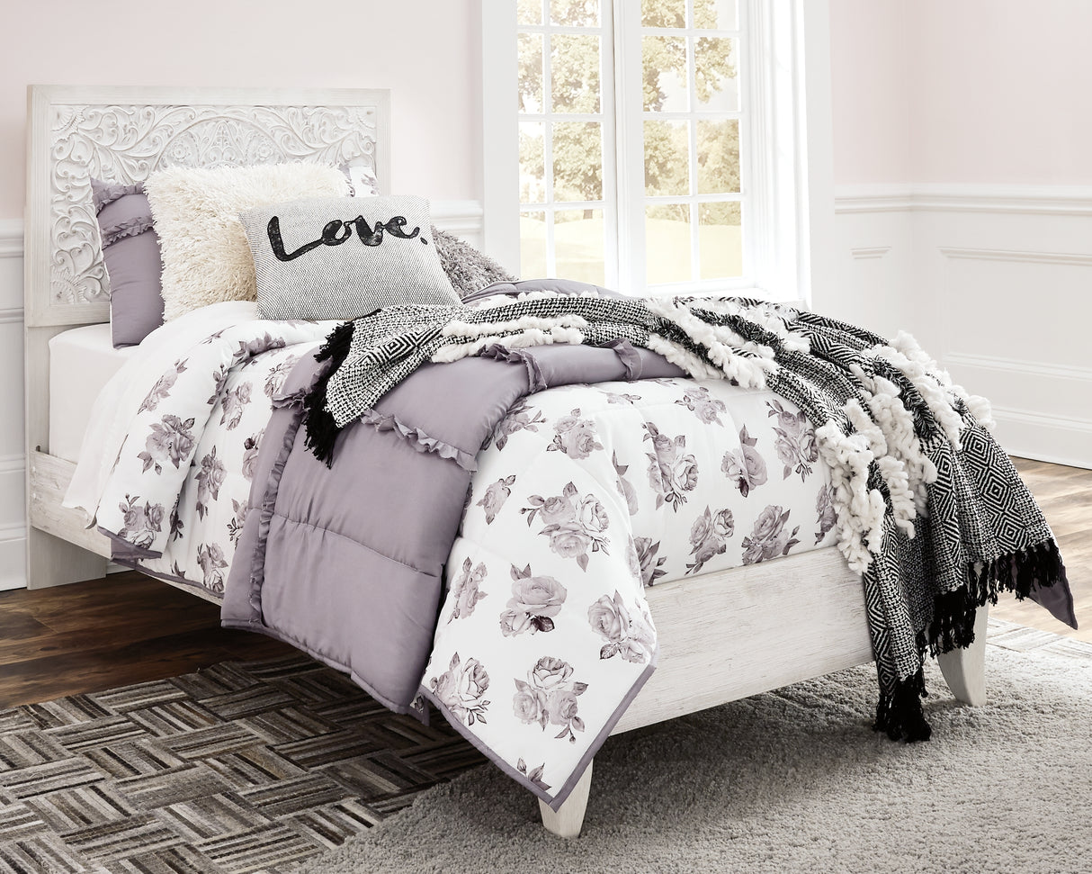 Furniture City Slidell - Ashley Furniture - Paxberry Bedroom - Twin Panel Bed / Whitewash - B181B1