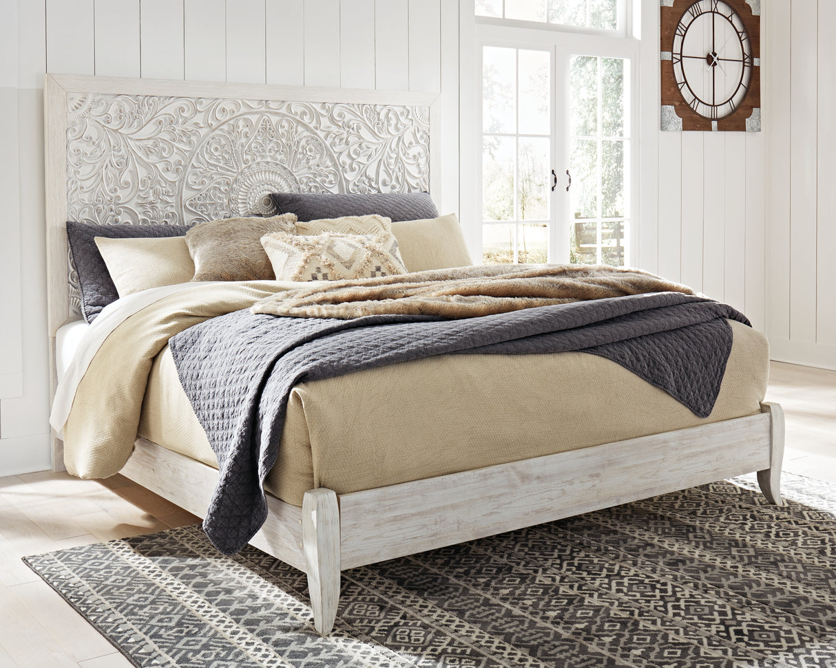 Furniture City Slidell - Ashley Furniture - Paxberry Bedroom - King Panel Bed / Whitewash - B181B10