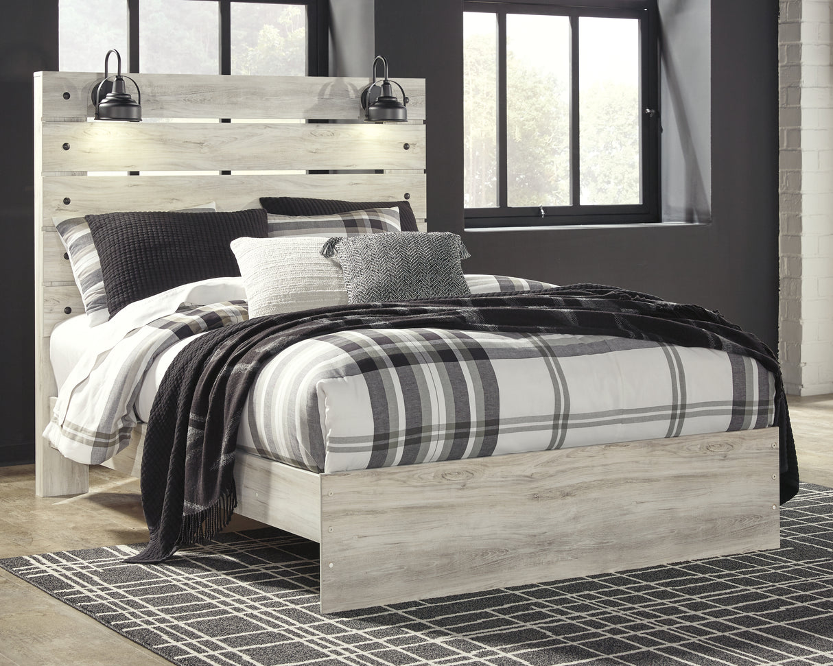 Furniture City Slidell - Ashley Furniture - Cambeck Bedroom - Queen Panel Bed / Whitewash - B192B4