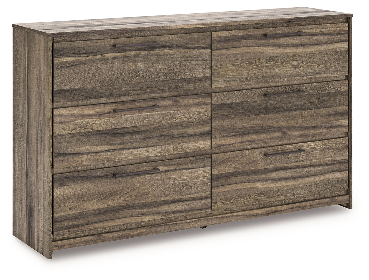 Furniture City Slidell - Ashley Furniture - Elbrim Bedroom - Six Drawer Dresser / Brown - PCB2005-31