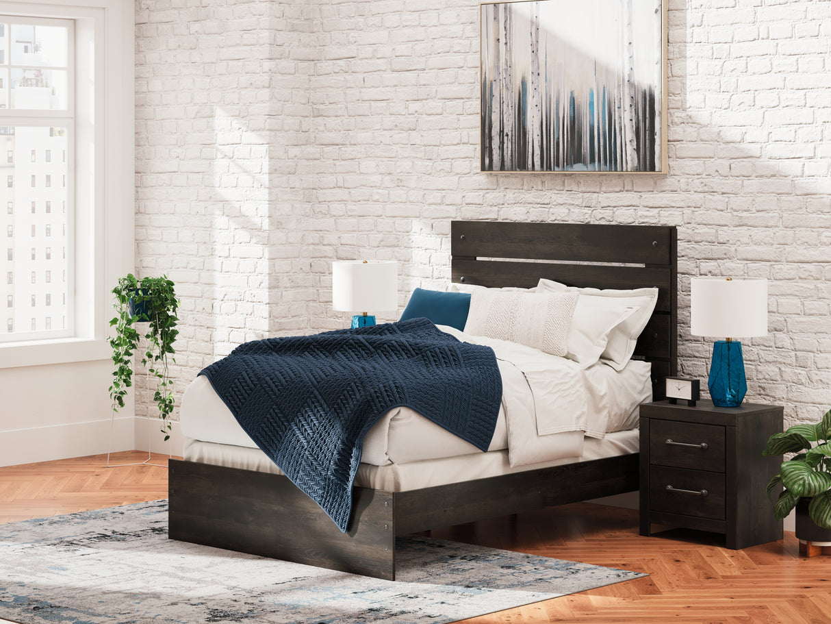 Furniture City Slidell - Ashley Furniture - Hollivern Bedroom - Full Panel Bed / Dark Gray - PCB2108B12