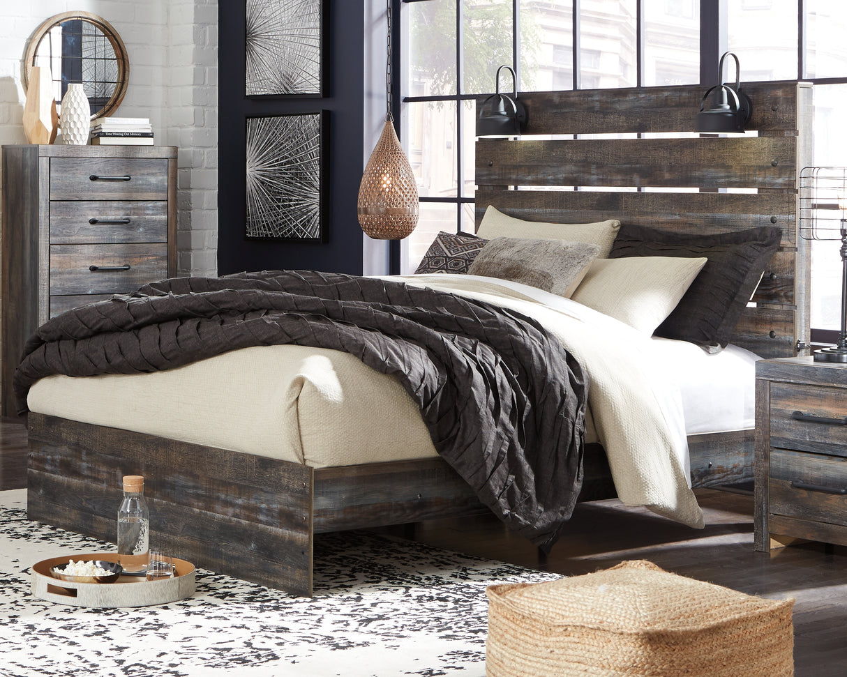 Furniture City Slidell - Ashley Furniture - Drystan Bedroom - Queen Panel Bed / Multi - B211B4