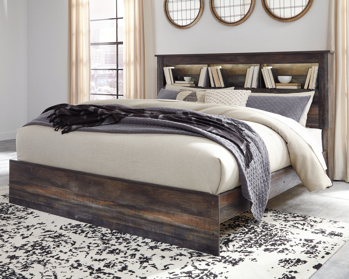 Furniture City Slidell - Ashley Furniture - Drystan Bedroom - King Bookcase Bed / Multi - B211B53