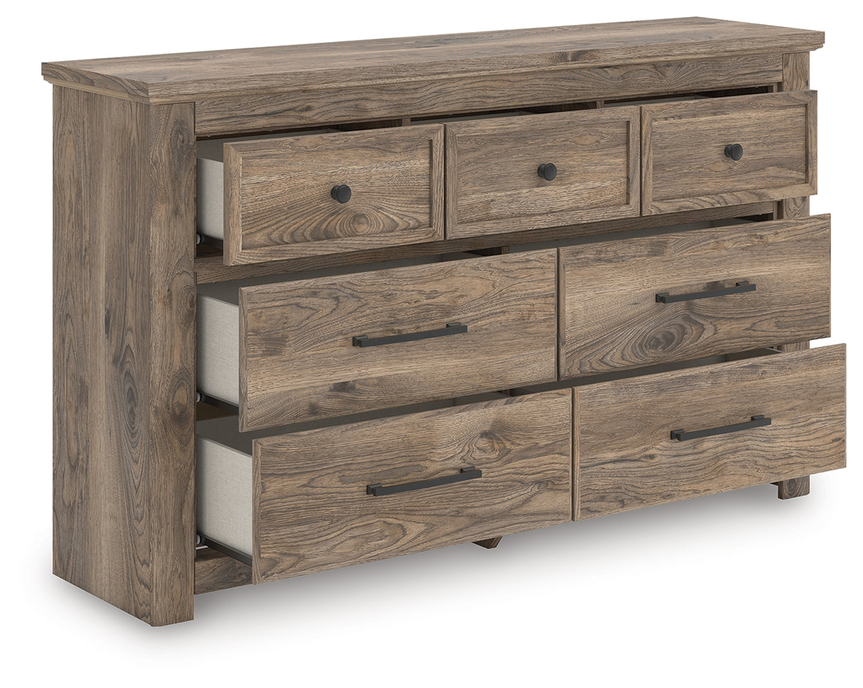 Furniture City Slidell - Ashley Furniture - Rusticott Bedroom - Seven Drawer Dresser / Brown - PCB2260-31