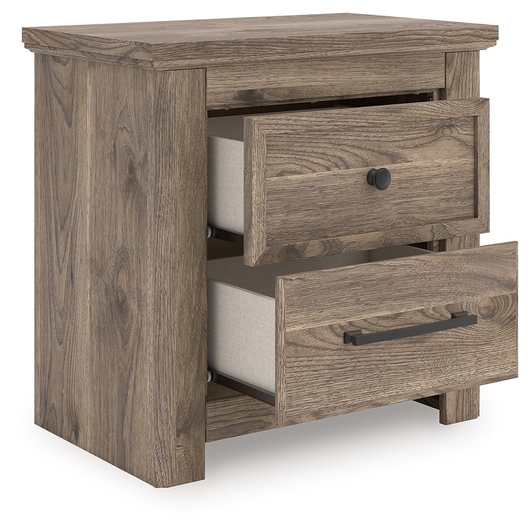 Furniture City Slidell - Ashley Furniture - Rusticott Bedroom - Two Drawer Night Stand / Brown - PCB2260-92