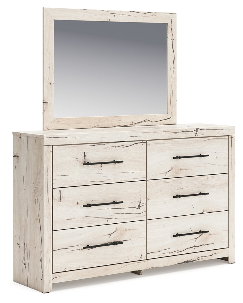 Furniture City Slidell - Ashley Furniture - Lawroy Bedroom - Dresser and Mirror / Light Natural - B2310B1
