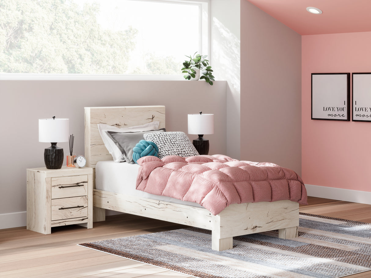 Furniture City Slidell - Ashley Furniture - Lawroy Bedroom - Twin Panel Bed / Light Natural - B2310B15