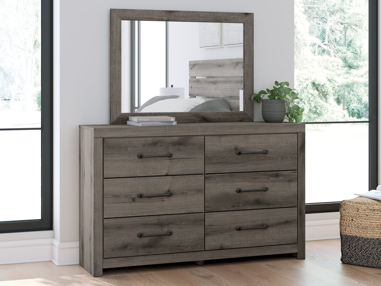 Furniture City Slidell - Ashley Furniture - Graystorm Bedroom - Dresser and Mirror / Brown Gray - PCB2405B1