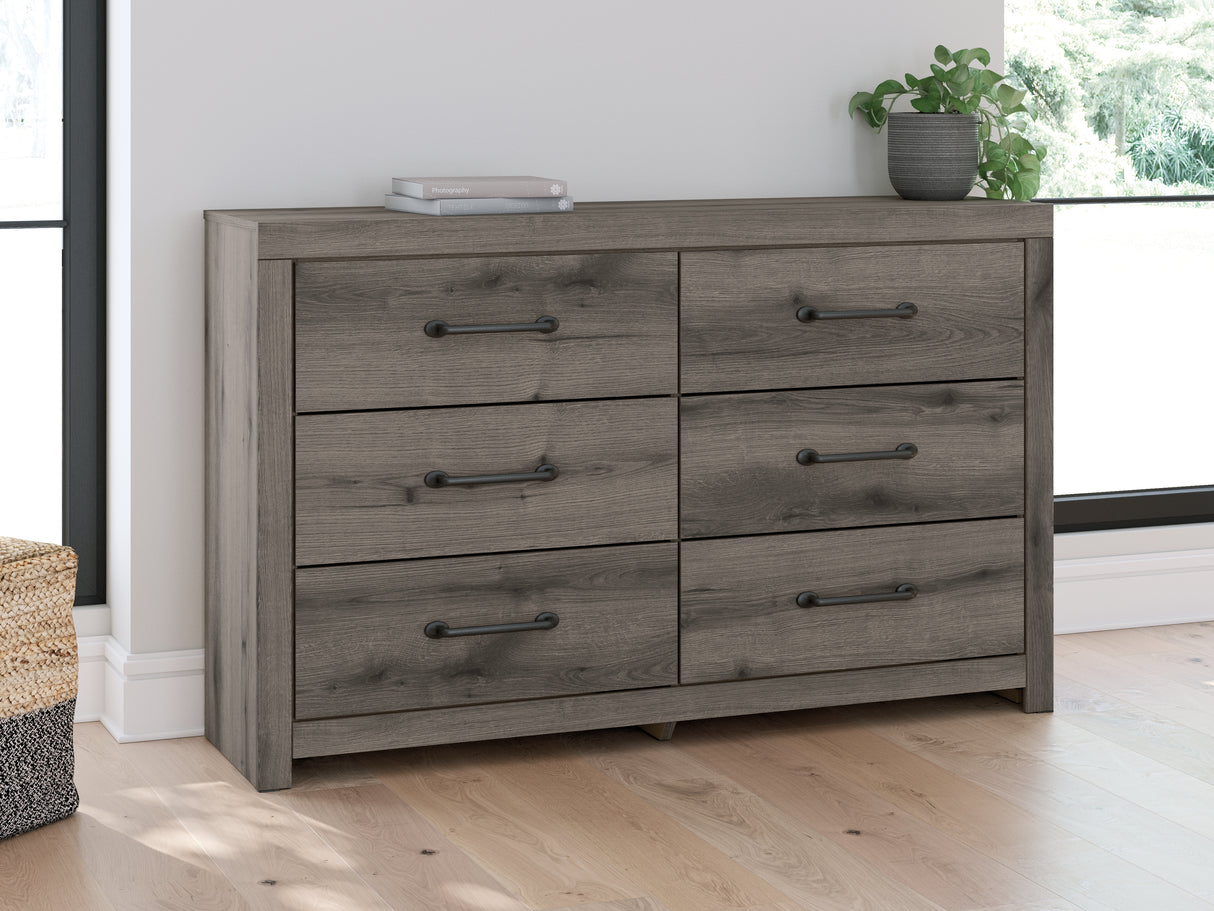 Furniture City Slidell - Ashley Furniture - Graystorm Bedroom - Six Drawer Dresser / Brown Gray - PCB2405-31