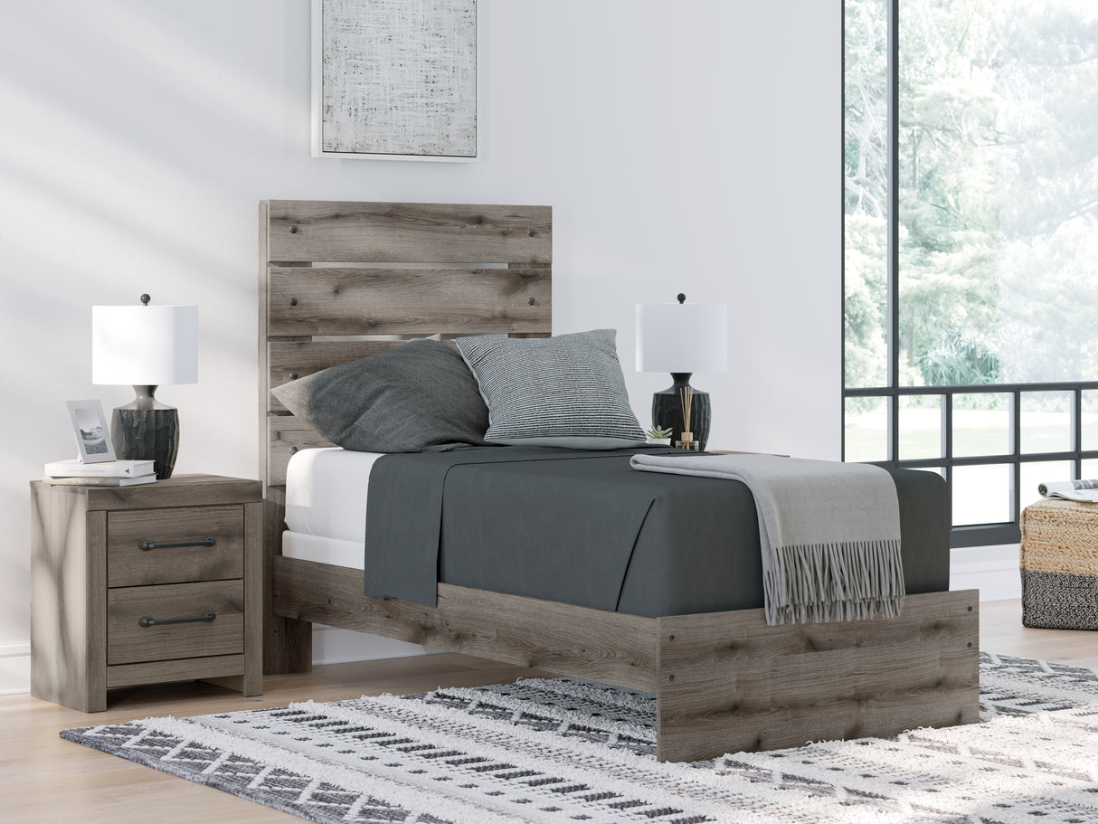 Furniture City Slidell - Ashley Furniture - Graystorm Bedroom - Twin Panel Bed / Brown Gray - PCB2405B12