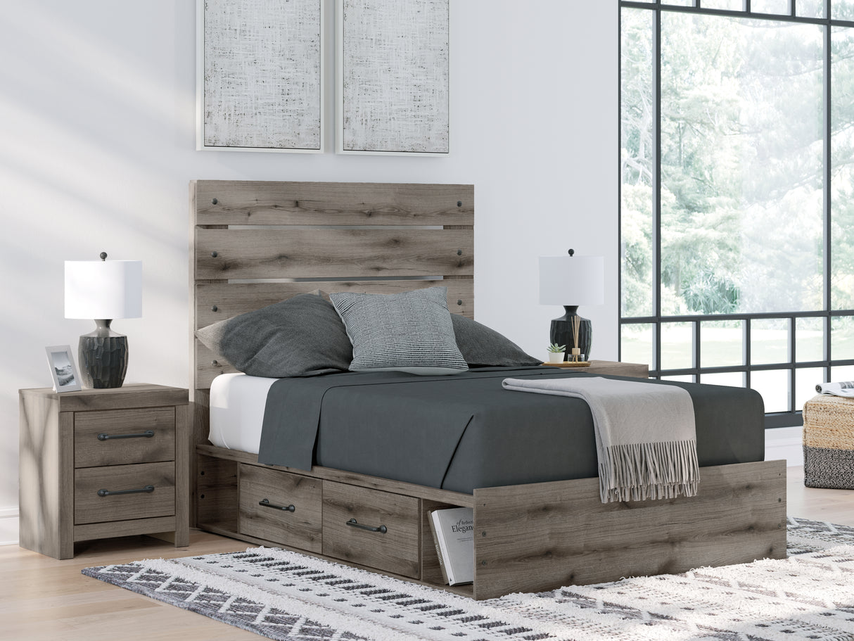 Furniture City Slidell - Ashley Furniture - Graystorm Bedroom - Full Panel Storage Bed / Brown Gray - PCB2405B16