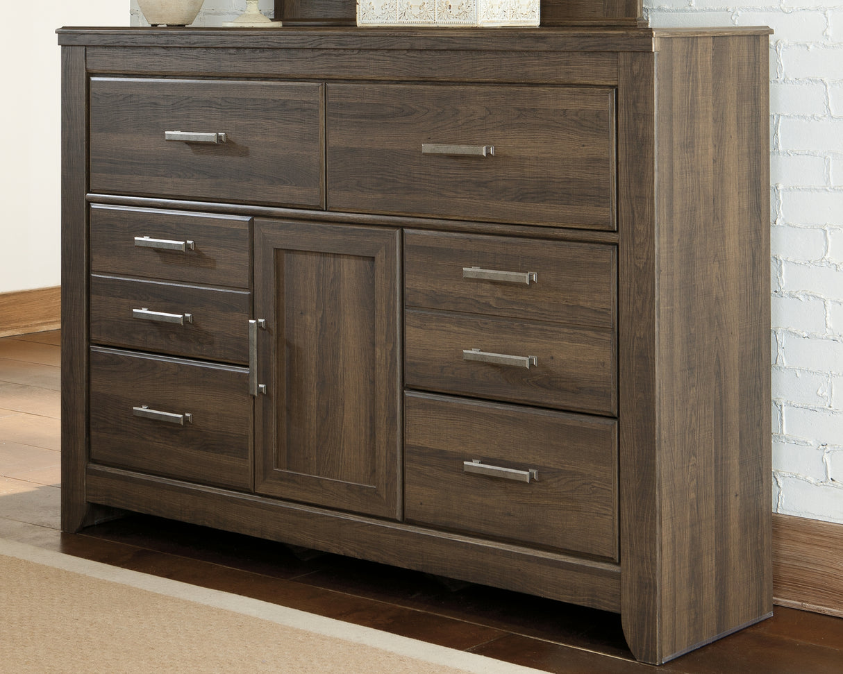 Furniture City Slidell - Ashley Furniture - Juararo Bedroom - Six Drawer Dresser / Dark Brown - B251-31