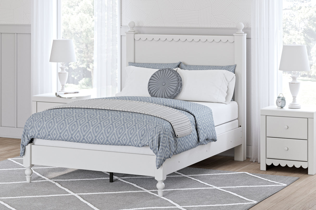 Furniture City Slidell - Ashley Furniture - Mollviney Bedroom - Full Panel Bed / White - B2540B3