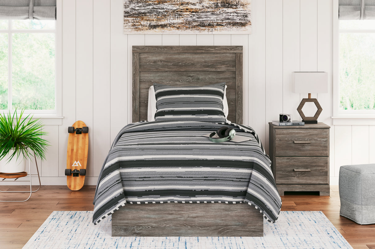 Furniture City Slidell - Ashley Furniture - Ralinksi Bedroom - Twin Panel Bed / Gray - B2587B11