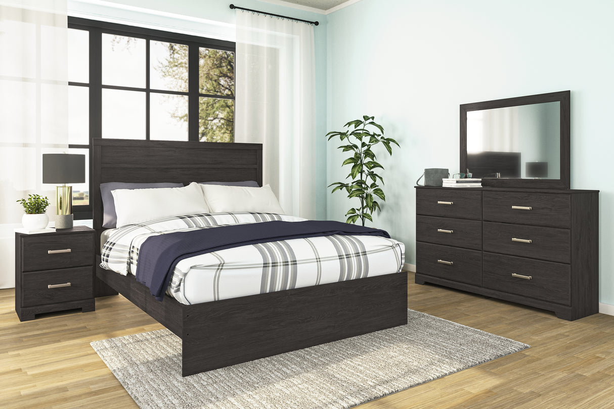 Furniture City Slidell - Ashley Furniture - Belachime Bedroom - Two Drawer Night Stand / Charcoal - B2589-92