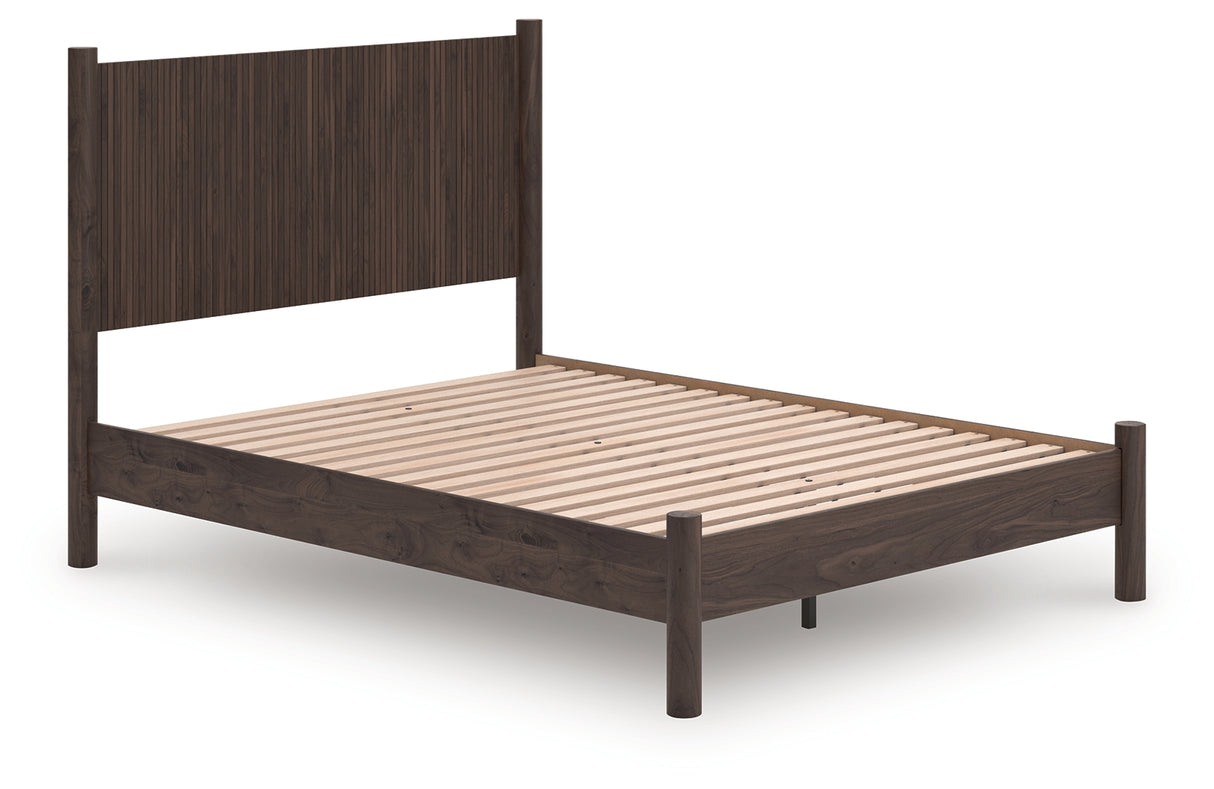 Furniture City Slidell - Ashley Furniture - Pamytta Bedroom - Queen Panel Platform Bed / Brown - PCB2614B6