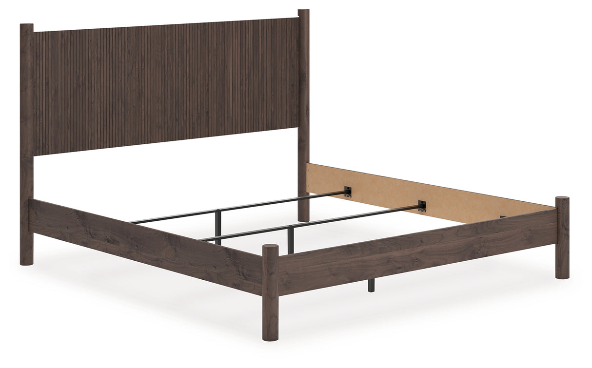 Furniture City Slidell - Ashley Furniture - Pamytta Bedroom - King Panel Bed / Brown - PCB2614B26