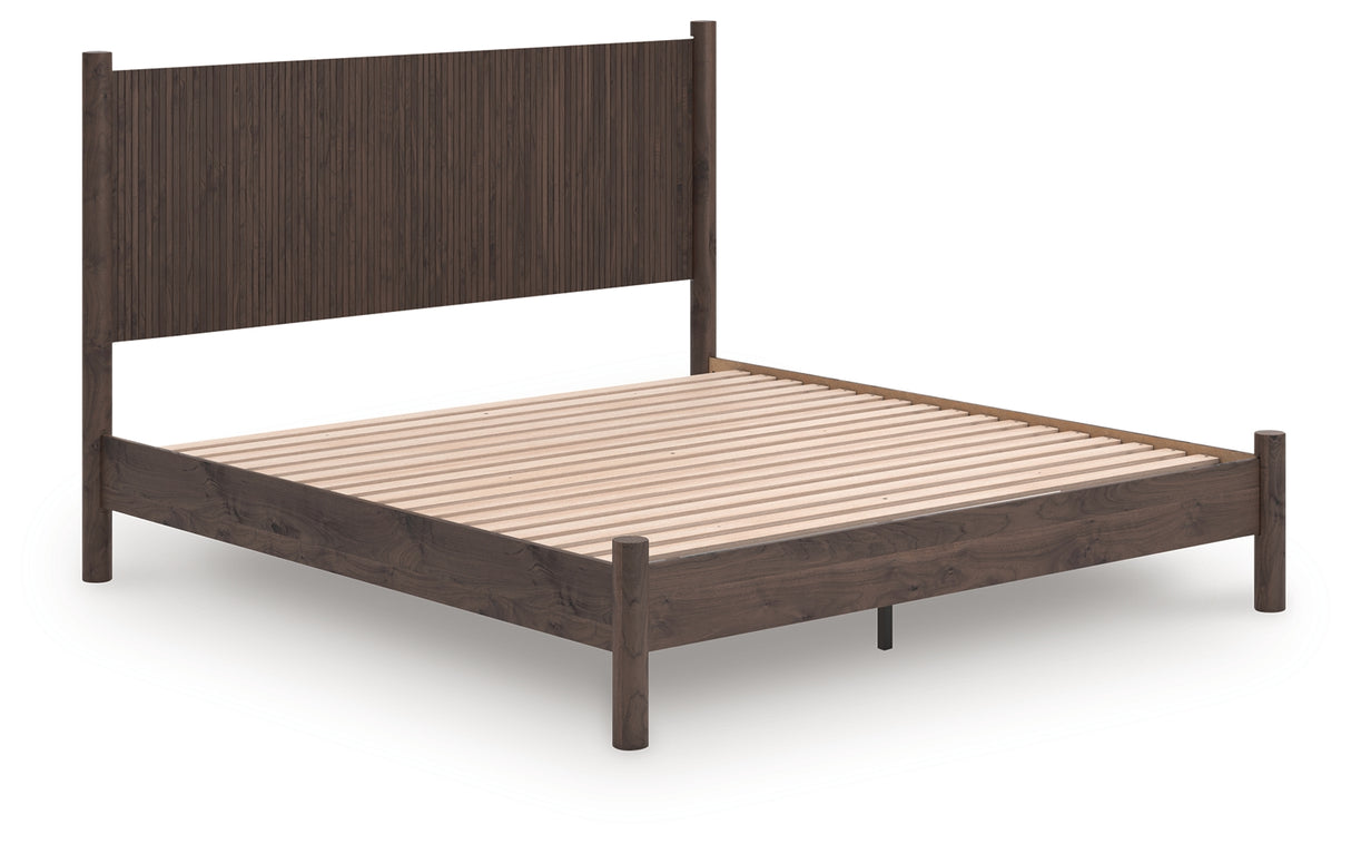 Furniture City Slidell - Ashley Furniture - Pamytta Bedroom - King Panel Platform Bed / Brown - PCB2614B27