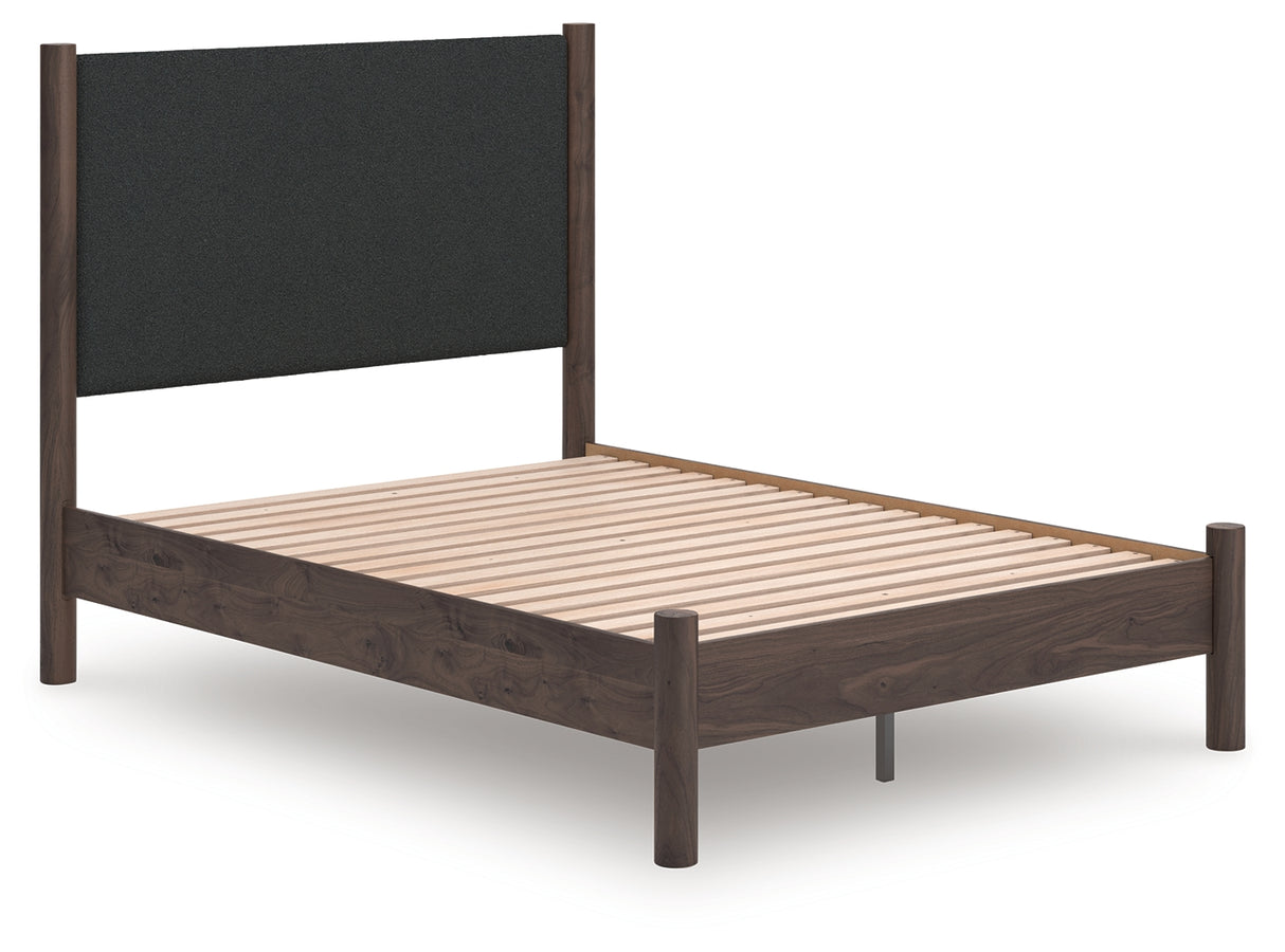 Furniture City Slidell - Ashley Furniture - Pamytta Bedroom - Full Upholstered Panel Platform Bed / Brown - PCB2614B10